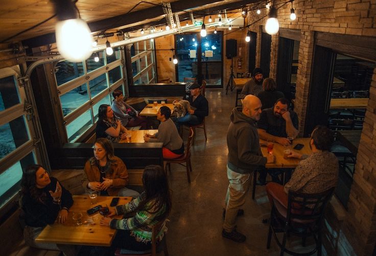 Patio at Les Brasseurs du Petit-Sault