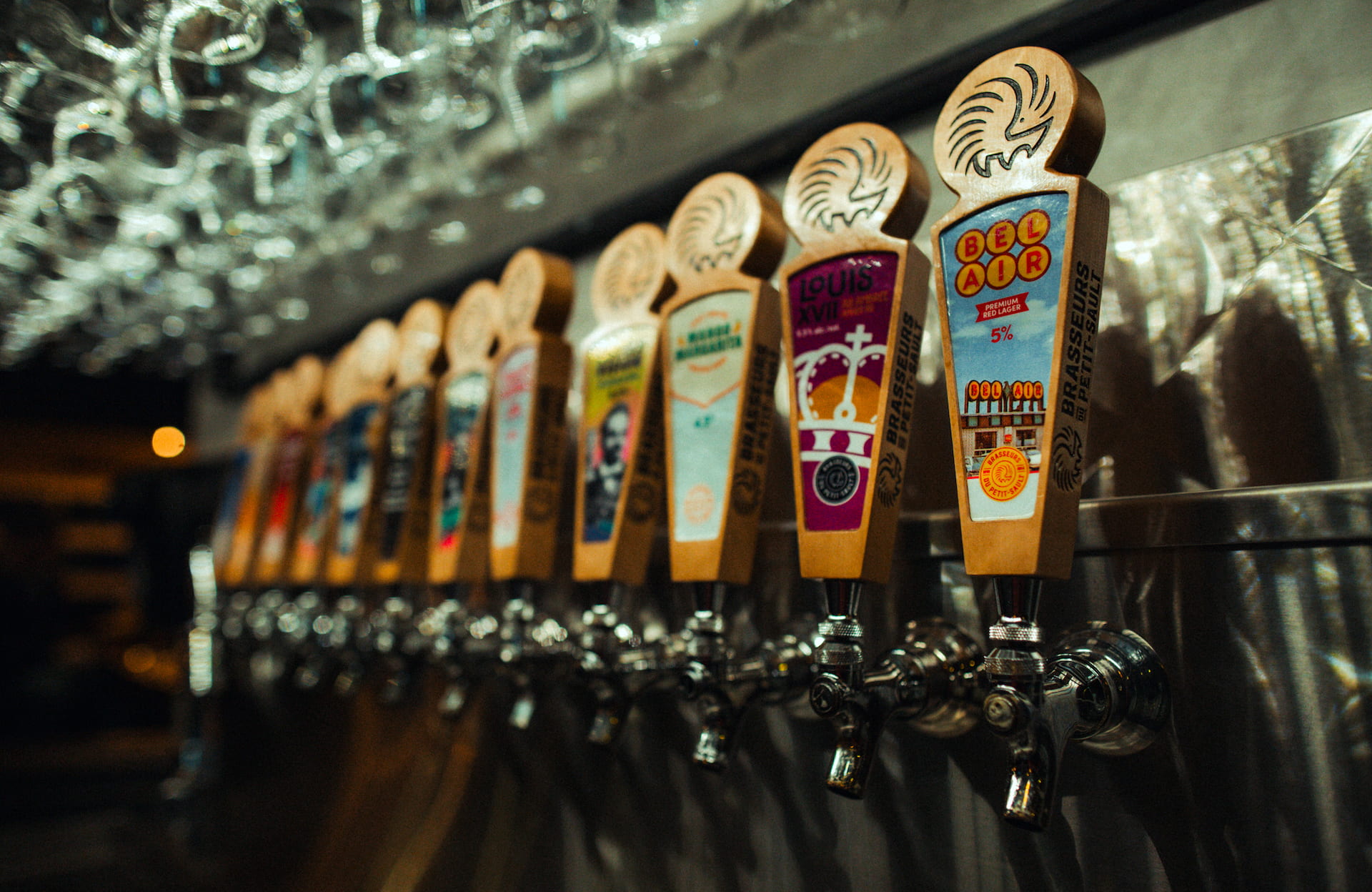 Beer on tap at Les Brasseurs du Petit-Sault